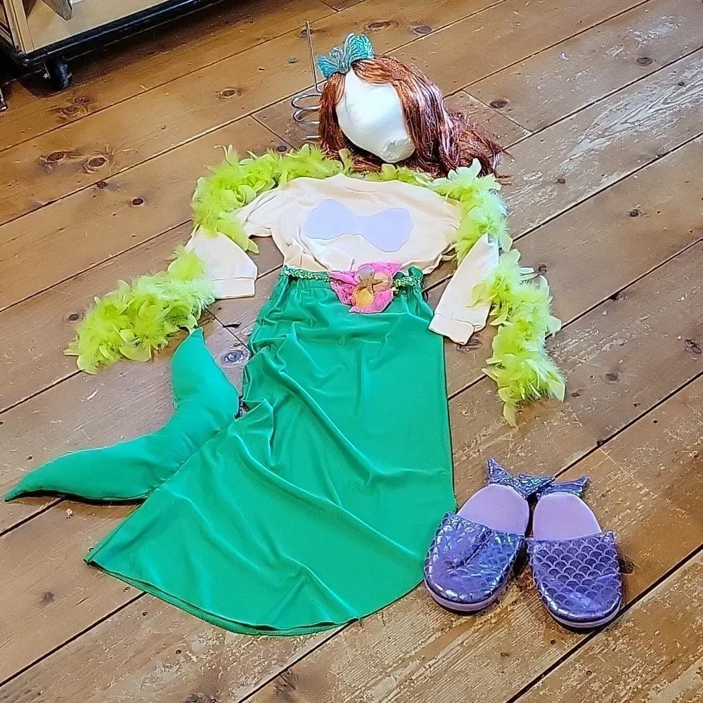 Homemade ariel costume for ages 8 to 12 years‎